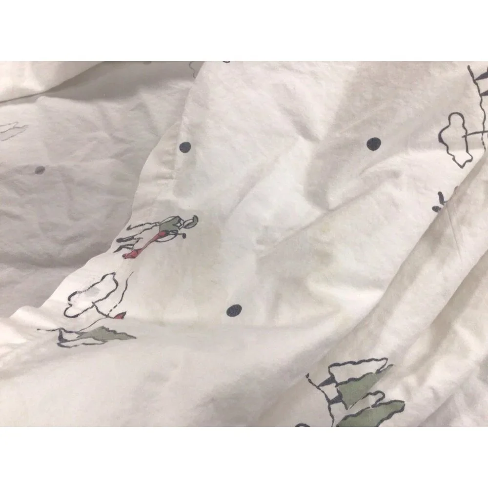 Garnet Hill Duvet Cover Golf Print Double/Queen Made USA